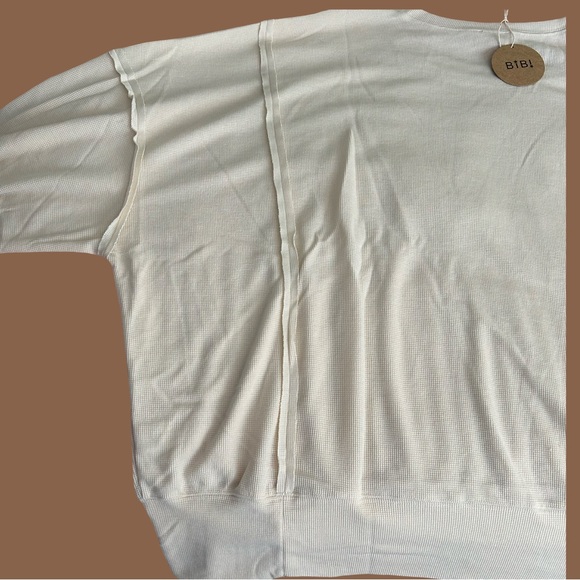 NWT! OVERSIZED WOMENS TOP BY BIBI. SIZE 3X. CREAM W/ LEOPARD PRINT. ROUND NECK. - Picture 12 of 15